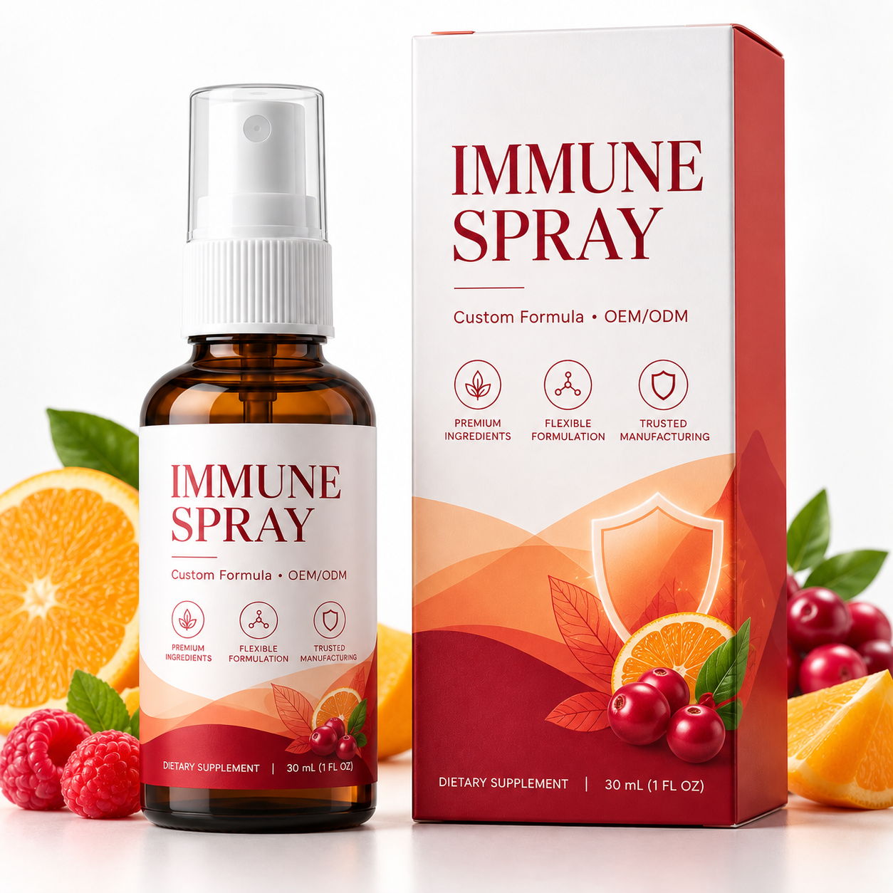 Private label daily wellness oral spray supplement