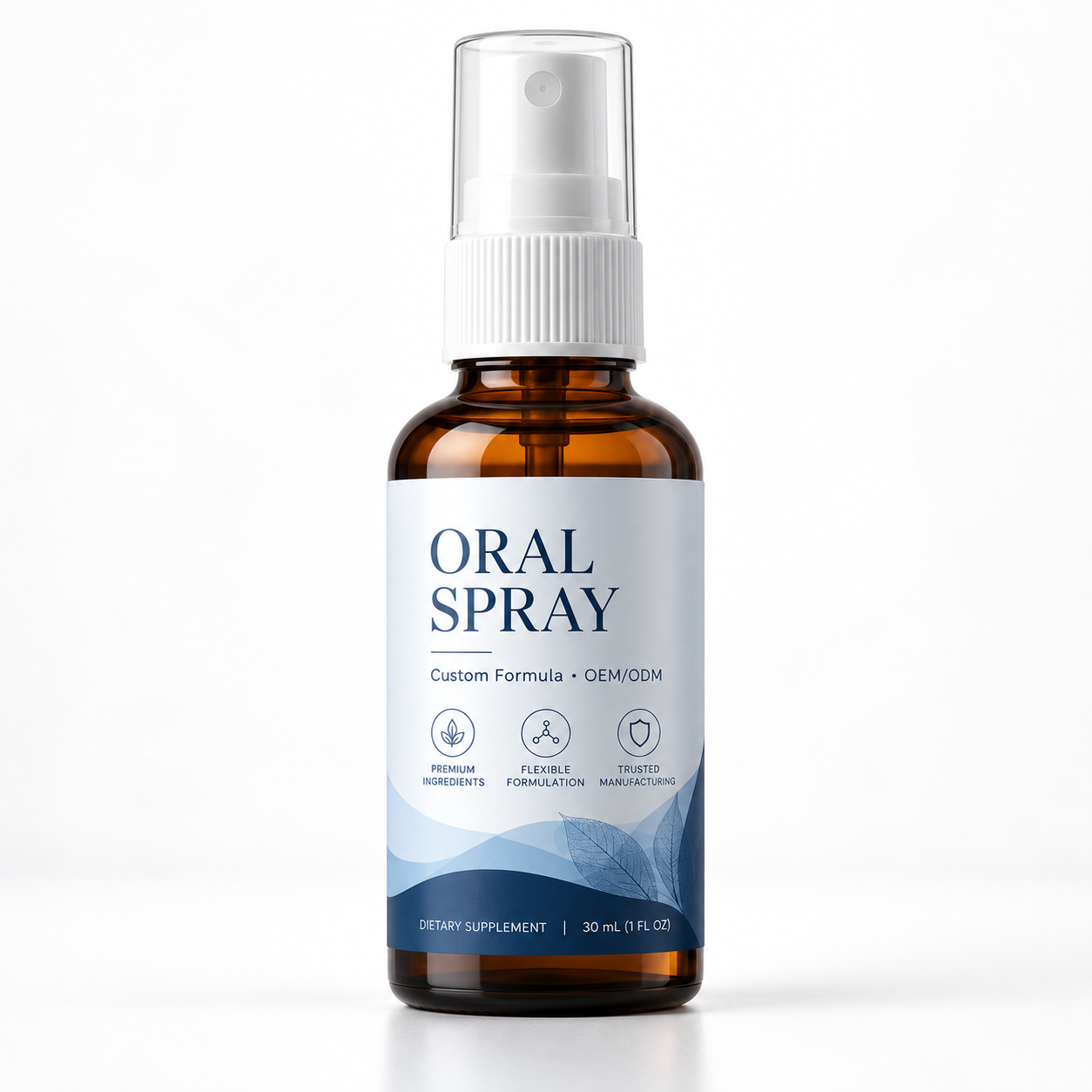 Custom oral spray bottle packaging
