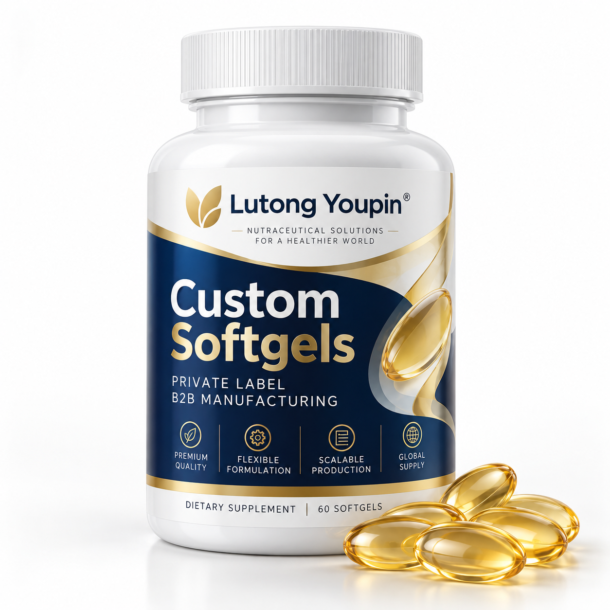 Custom softgel supplement manufacturing and private label packaging