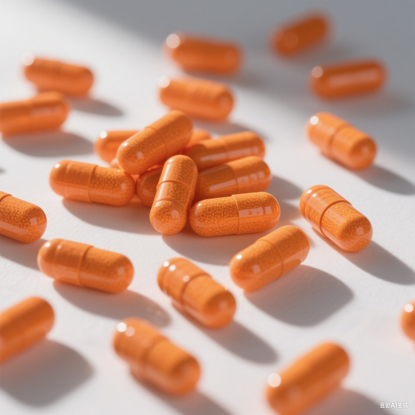 Orange hard capsule supplement samples for custom capsule manufacturing
