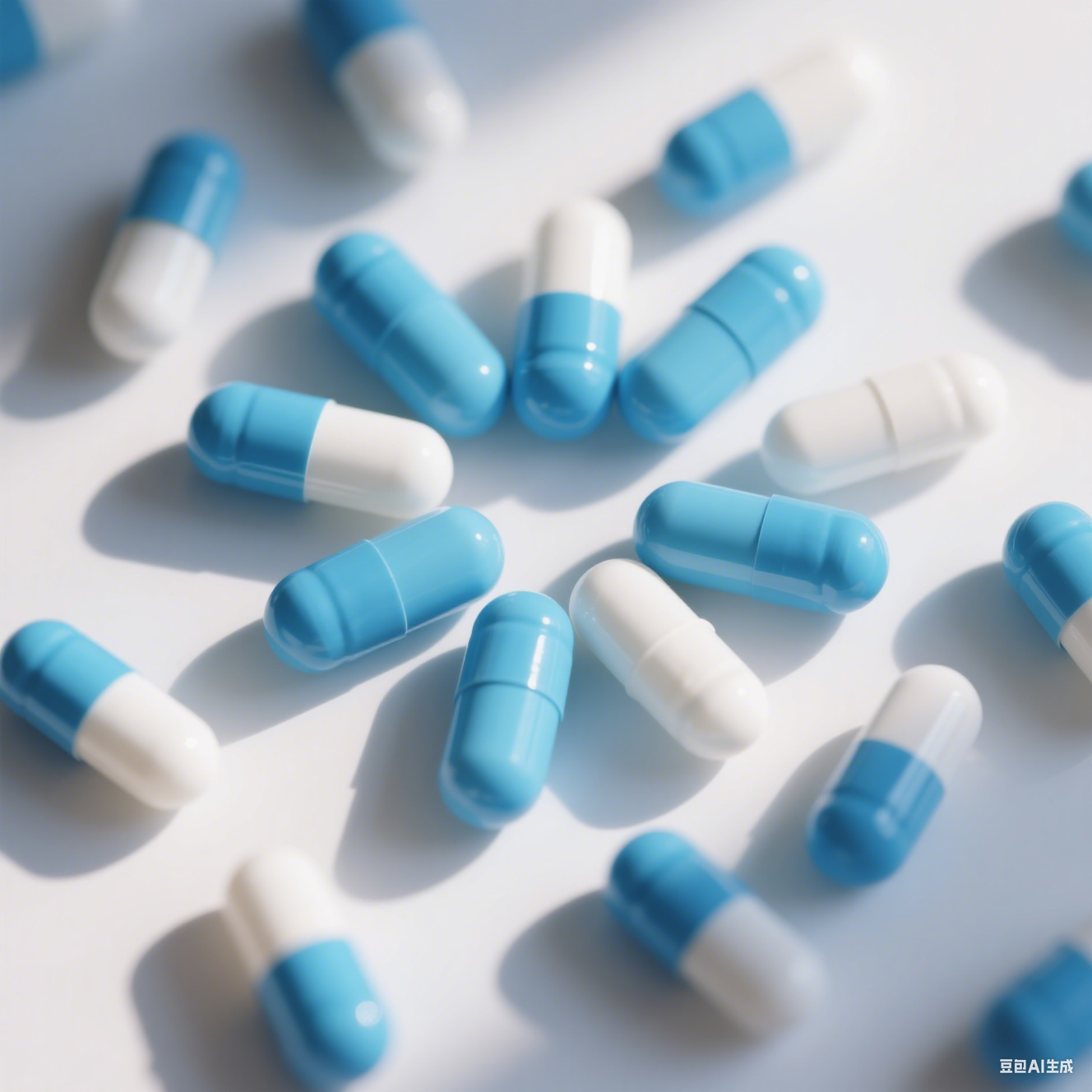 Blue hard capsule supplement samples for private label manufacturing