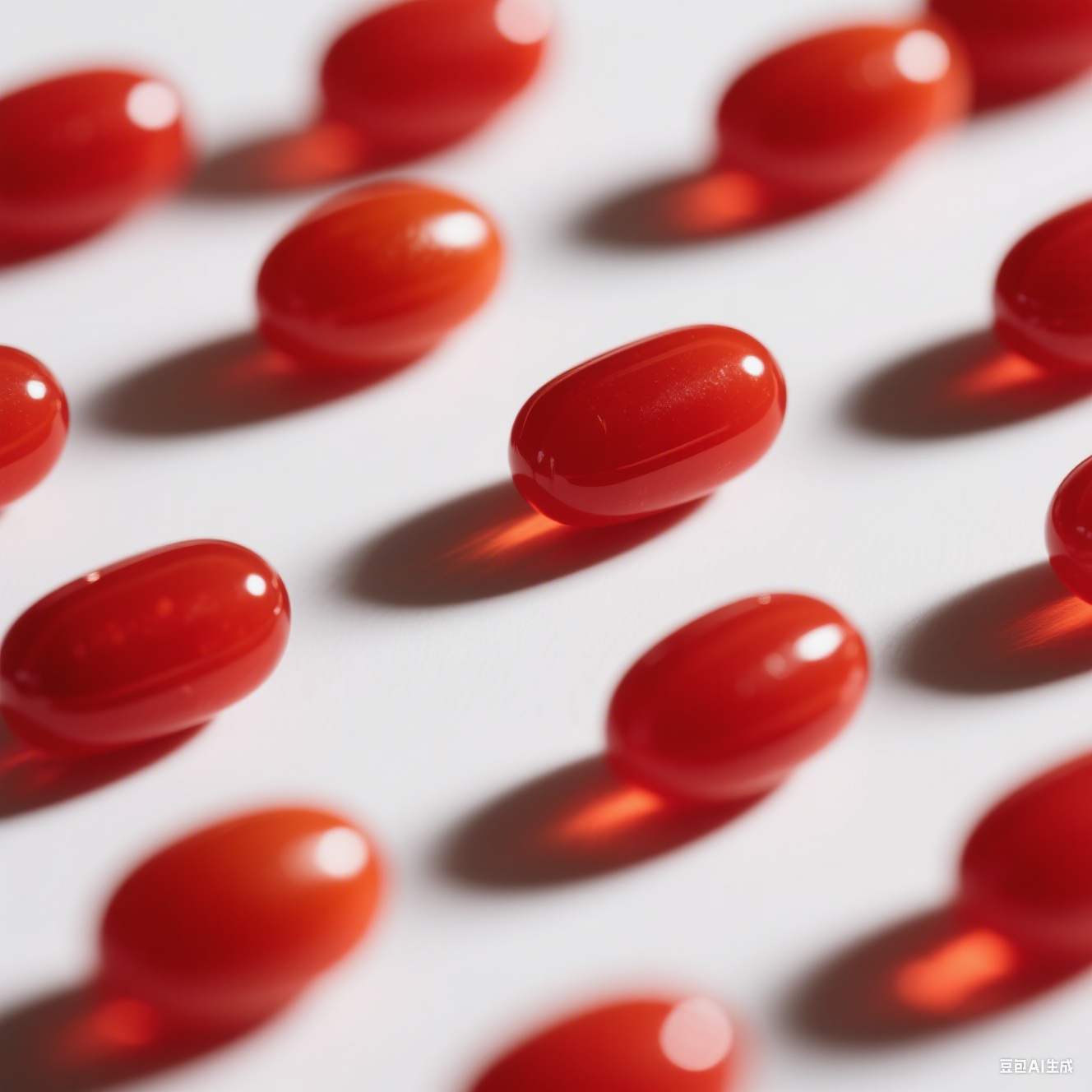 Red custom softgel supplement samples
